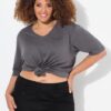 Basic V-Neck Relaxed Fit Short Sleeve Tee - Medium - Image 4